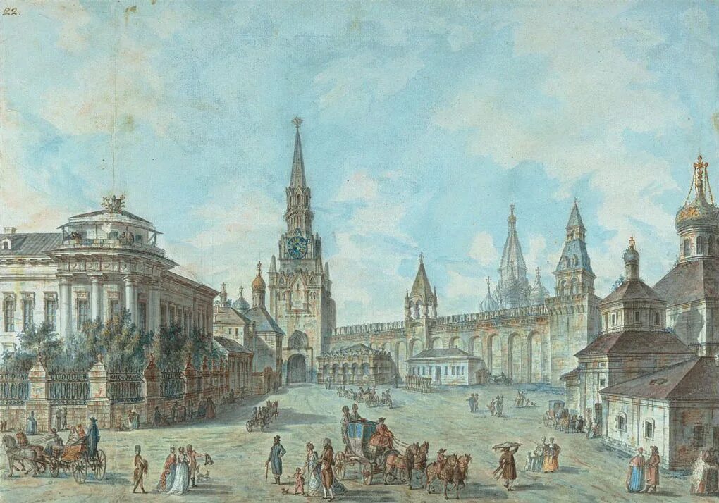 История россии 1800. Фёдор Алексеев пейзажи Москвы 1800. Ф. Я. Алексеева «красная площадь в Москве» 1801 год.