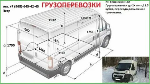Fiat ducato размеры грузового отсека