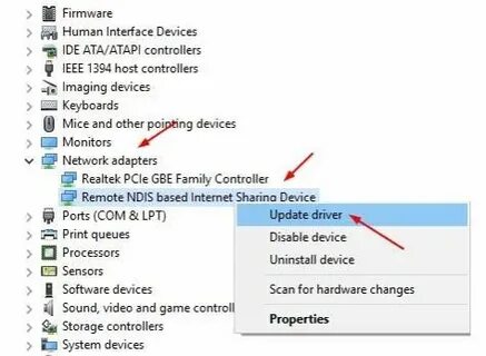 Remote ndis based device