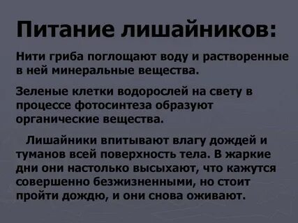 Тип питания лишайников 7