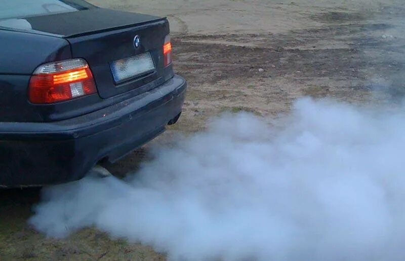 Дымность дизельного двигателя. Выхлоп машины. Сизый дым из выхлопной трубы. Парит выхлоп. Сизый синий дым из выхлопной трубы.