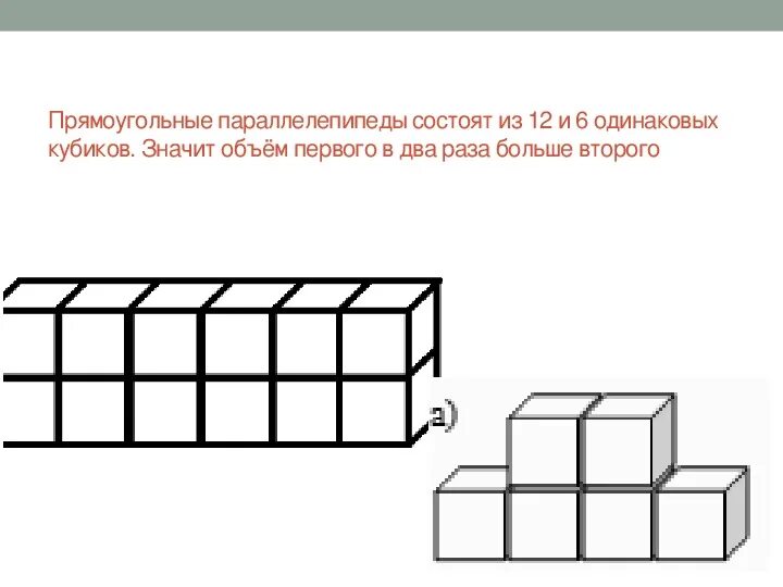 Параллелепипед из кубиков. Прямоугольный параллелепипед кубики. Объем параллелепипеда из кубиков. Параллелепипед сложенный из одинаковых кубиков.