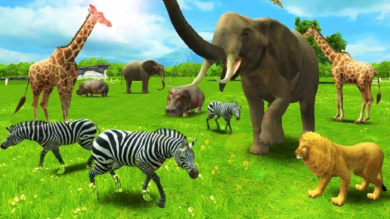 Wild animals play. Много животных. Игра животные. Анималс. Животные for Kids.