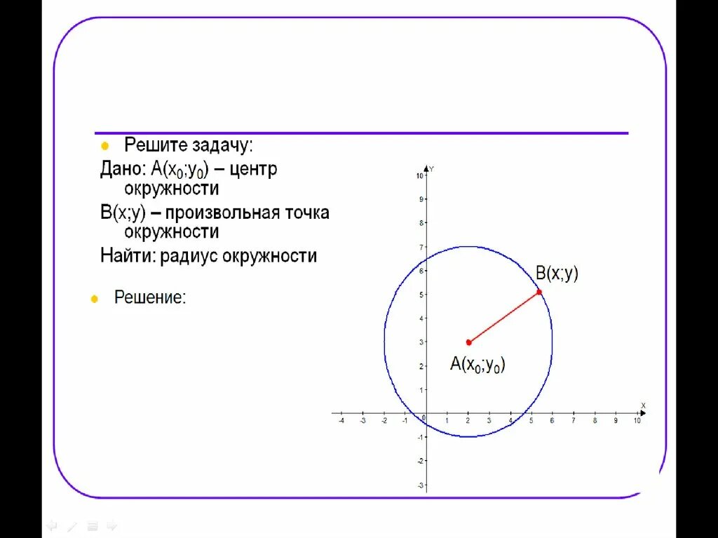 Уравнение окружности и прямой. Уравнение окружности. Уравнение окружности 9 класс. Уравнения окружности и прямой 9 класс. Формула прямой окружности