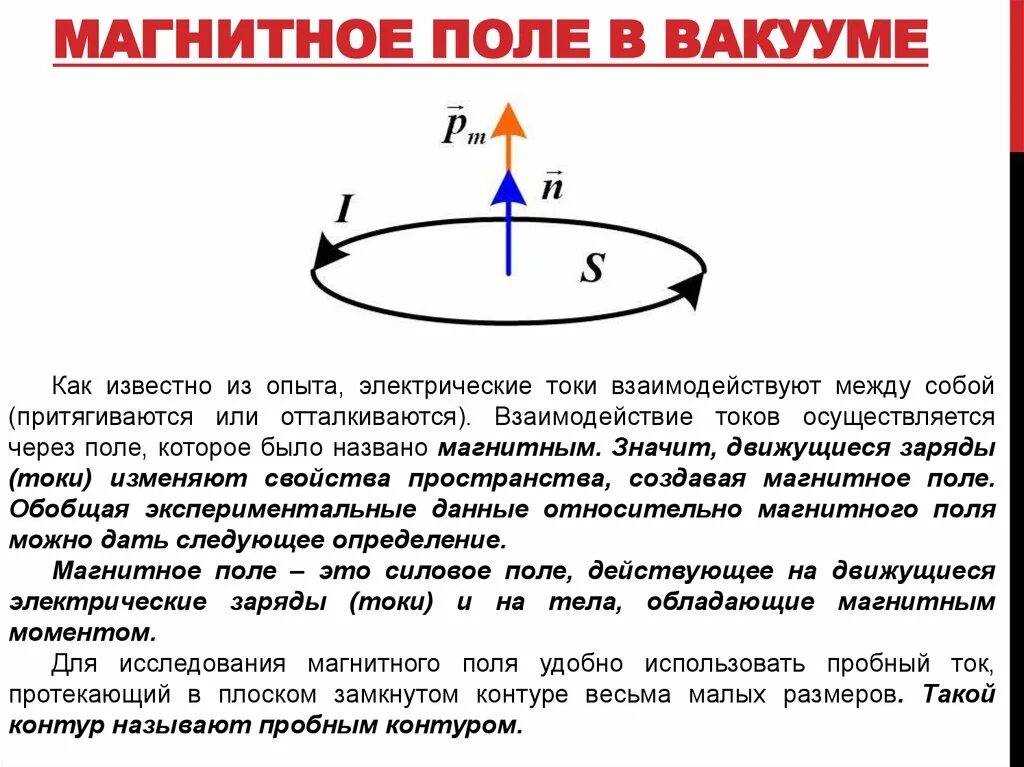 Характеристики магнитного поля тока. Магнитное поле токов в вакууме. Магнитное поле в вакууме, вектор магнитной индукции. Магнитная индукция в вакууме. Магнитный ток это в физике