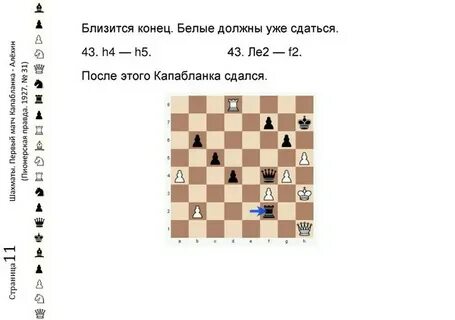 Шахматы первый матч