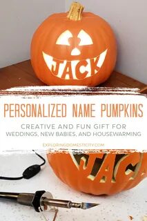 Personalized Name Pumpkins.