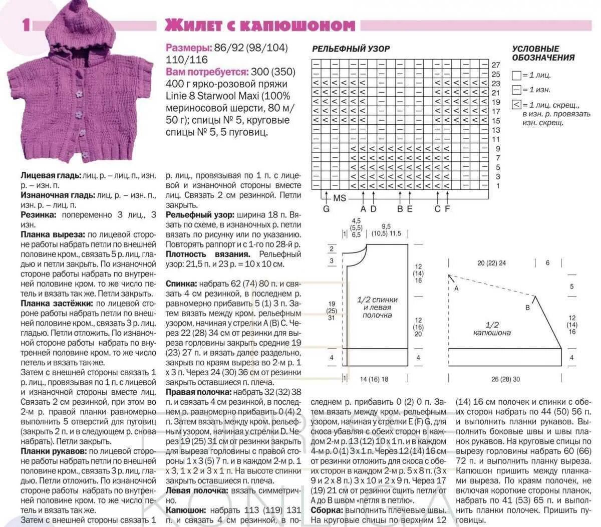 Схема вязания детской кофточки. Схема вязания безрукавки для девочки 1 года спицами. вязаные жилетки для девочек спицами схемы и описание. вязание детская жилетка с описанием и схемами. схема вязания жилетки с капюшоном для девочки спицами.