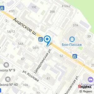 Анапское шоссе карта