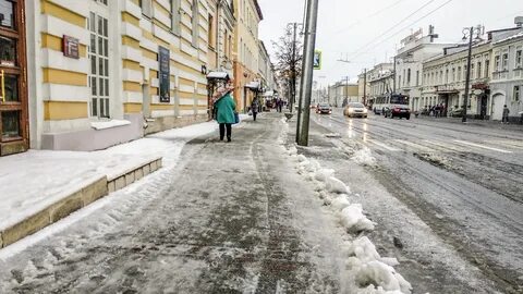 Тротуар зимой