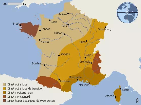 Климатические условия франции в разных частях страны. Климат Франции карта. Климатическая карта Франции. Климатические зоны Франции. Климатические зоны Франции на карте.