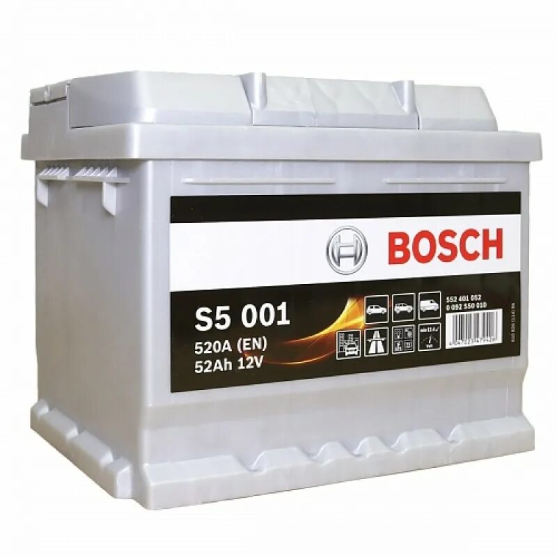 Аккумулятор автомобильный 0. Bosch s5 52ач. Bosch s5 005. Аккумулятор Bosch s5 005. АКБ Bosch 52 Ah ОП.