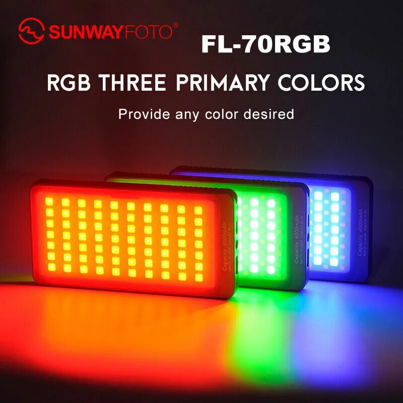 Светодиодный светильник rgb led. Sunwayfoto fl-70rgb. видеосвет rgb. светодиодная лампа ргб. диодный ргб светильник.