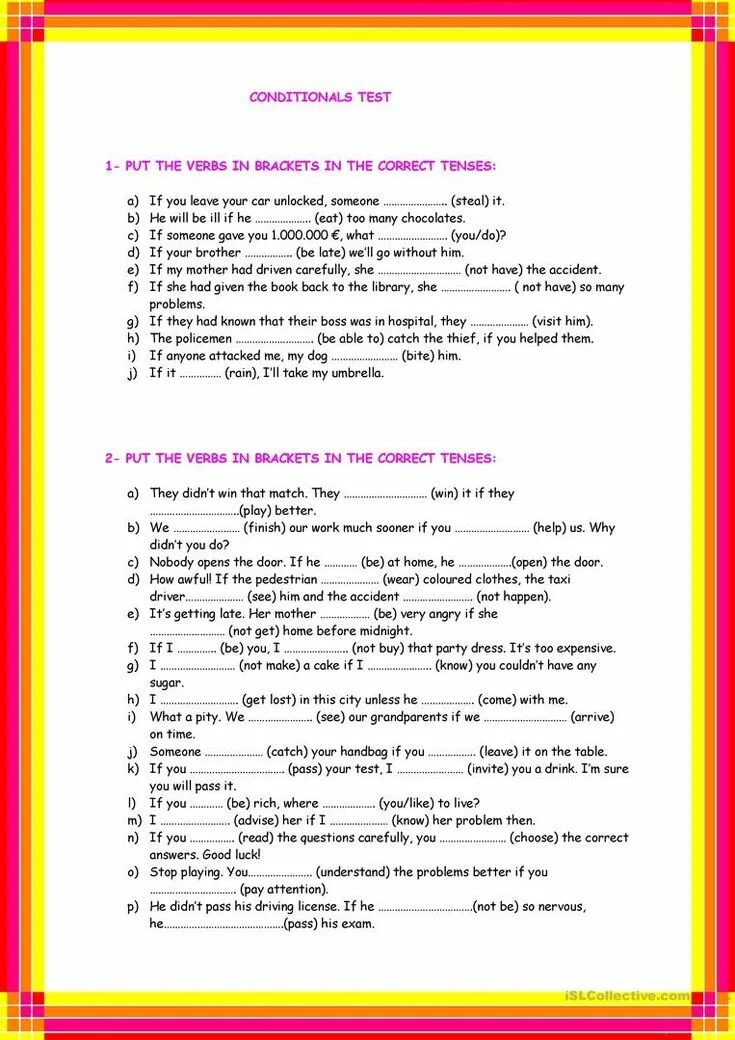 Conditionals в английском Worksheets. Conditionals тест. Conditional sentences тест. Тест conditionals 0 1 2 3. English sentence test