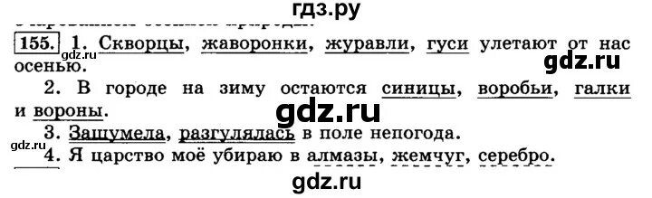 Русский язык 7 класс упражнения 155. Русский язык 3 класс упражнение 155.