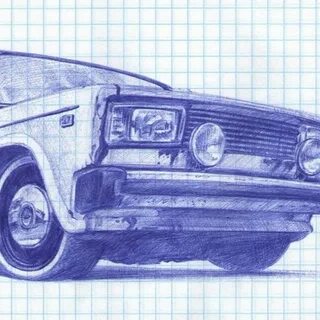 Нарисовать машину ручкой
