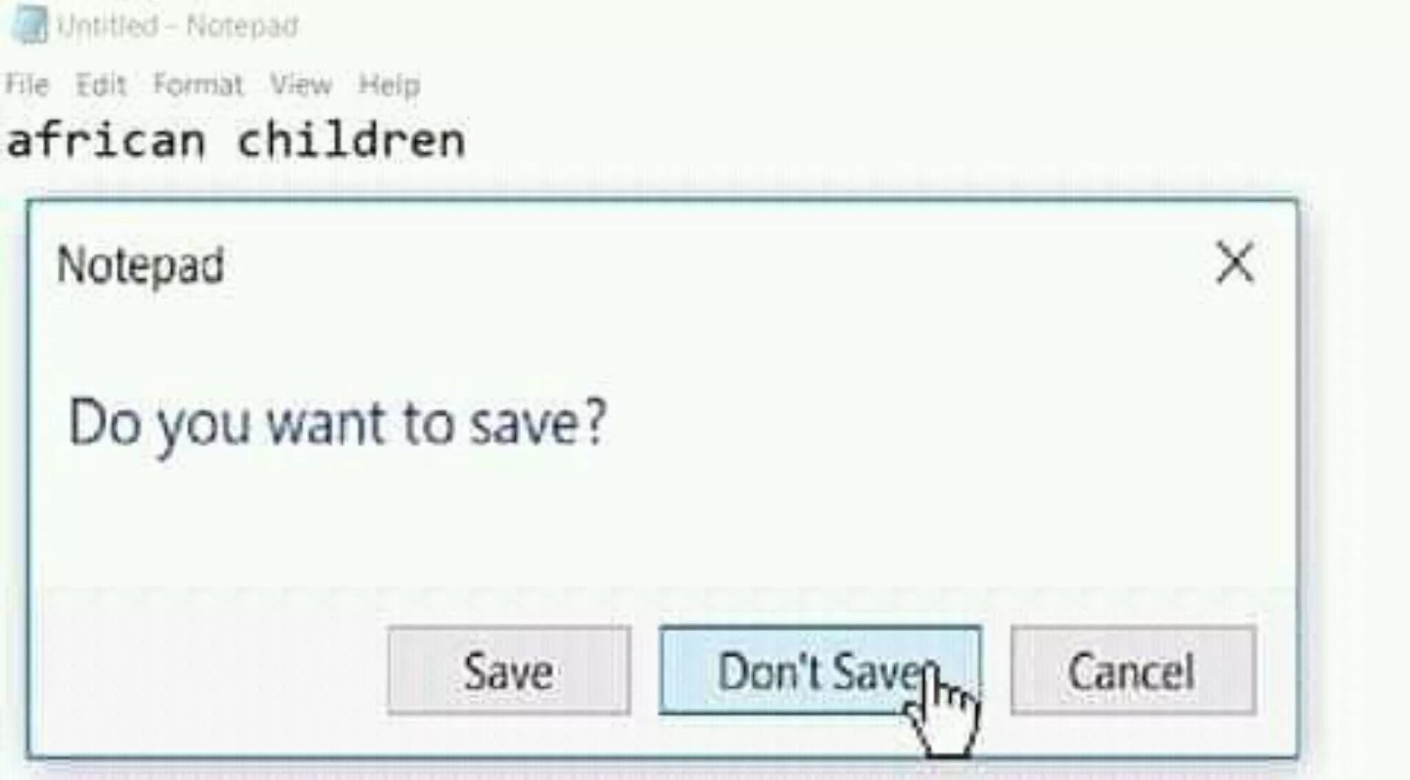 Save you want