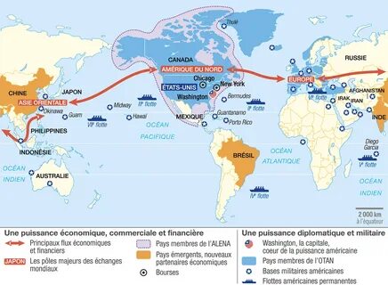 United States thalassocracy map. 