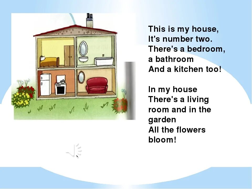 There were two rooms in it. Стих про дом на английском языке. Тема my House. Проект my House. Мой дом на английском языке.