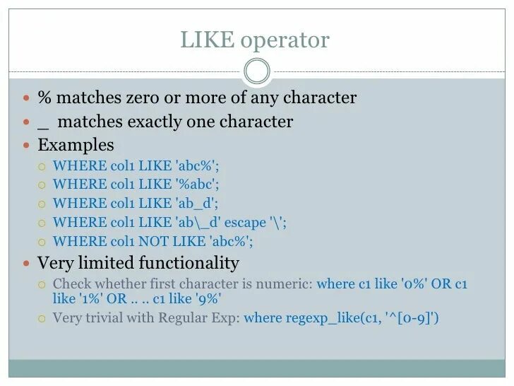 Оператор like в sql. Регулярные выражения SQL like. SQL регулярные выражения Oracle. SQL Oracle REGEXP_like примеры. Oracle регулярные выражения примеры.