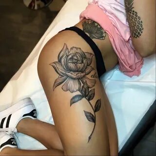 Rose tattoo by Matt Stopps #MattStopps #monochrome #rose.