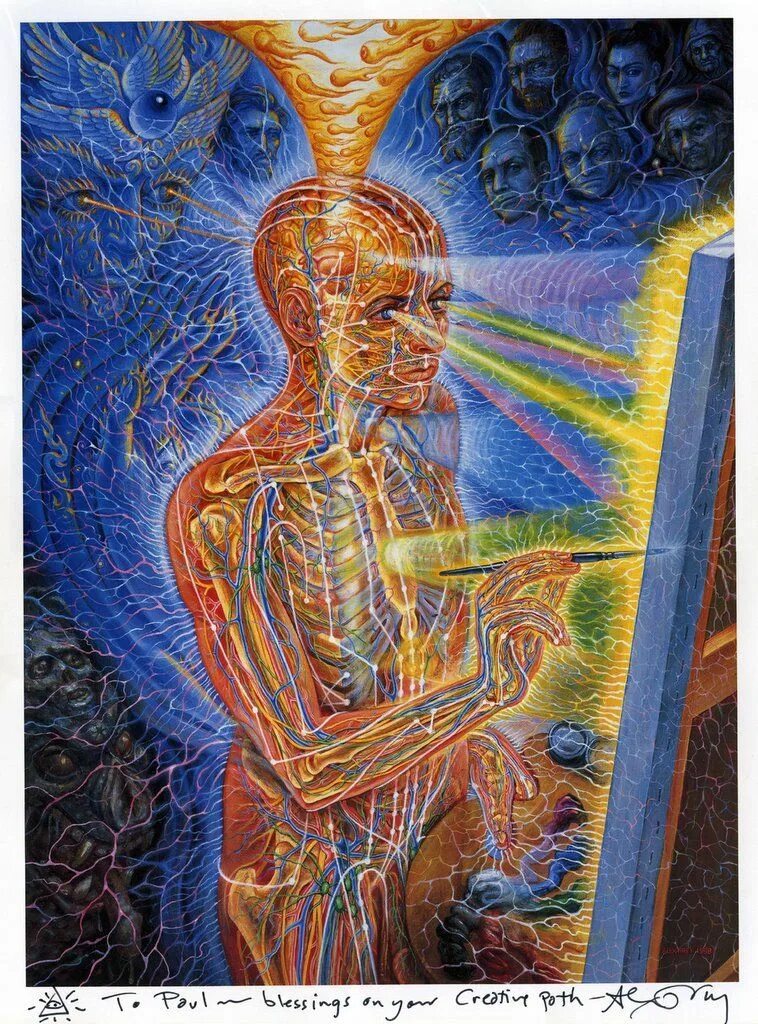 Интуитивное искусство. Художник Алекс грей Alex Grey. Алекс грей психоделический художник. Алекс грей визионер. Алекс грей художник картины.