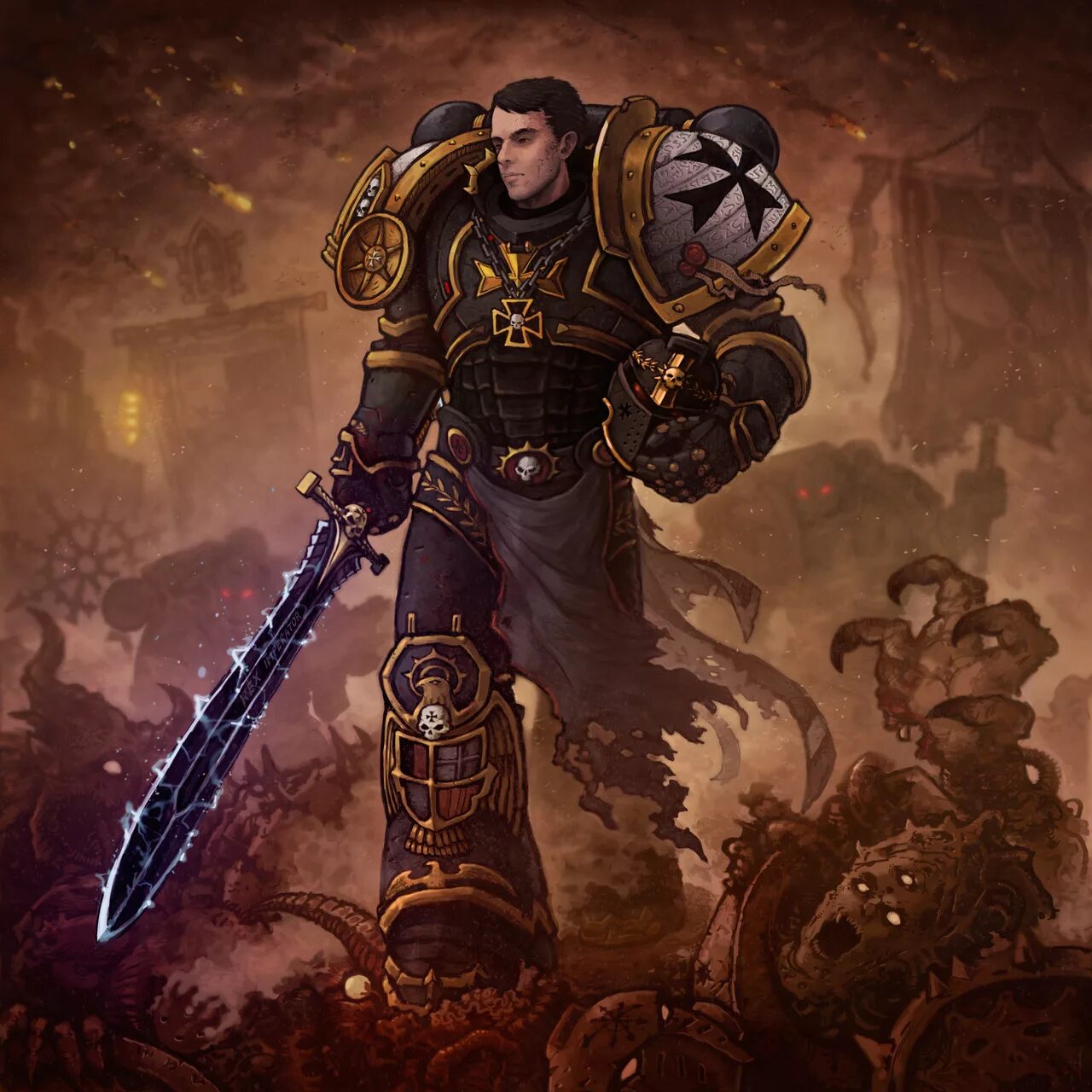 Темные храмовники warhammer 40000. Сигизмунд черные храмовники. Вархаммер 40000 черные храмовники. Чёрные храмовники warhammer 40000. Вархаммер 40000 black templars.