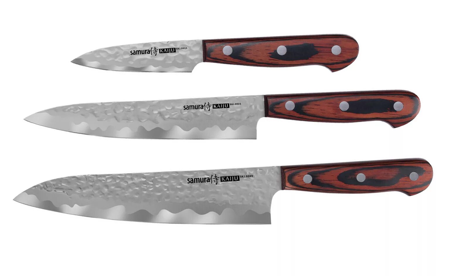 Купить ножи самура в интернет. Нож поварской Самура. Японские ножи Samura Kaiju. Набор поварская тройка с119. Ножи поварской тройки.