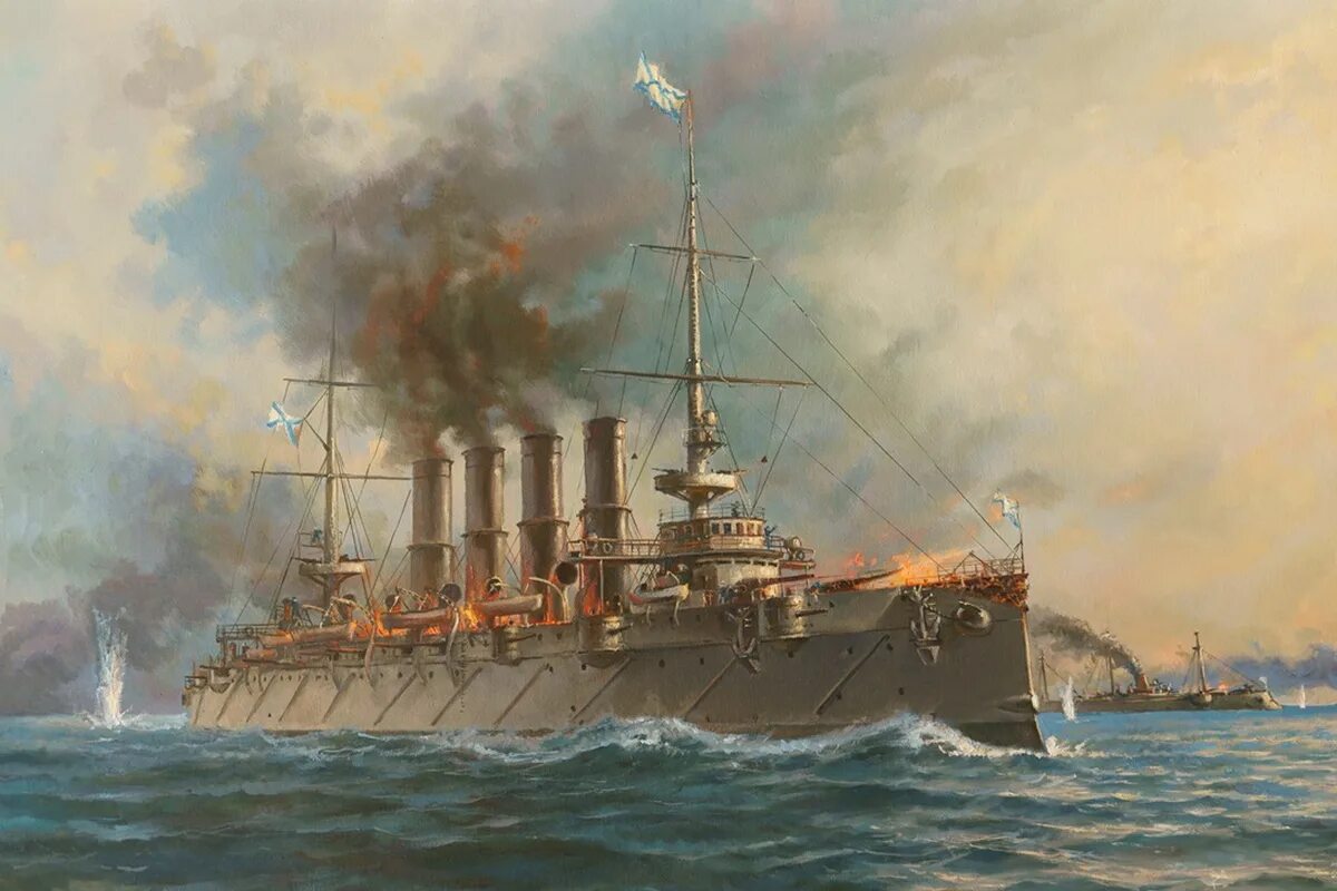 Битва крейсеров. Броненосцы цусимское сражение 1905. Крейсер варяг чемульпо. Айвазовский цусимское сражение. Морское сражение.