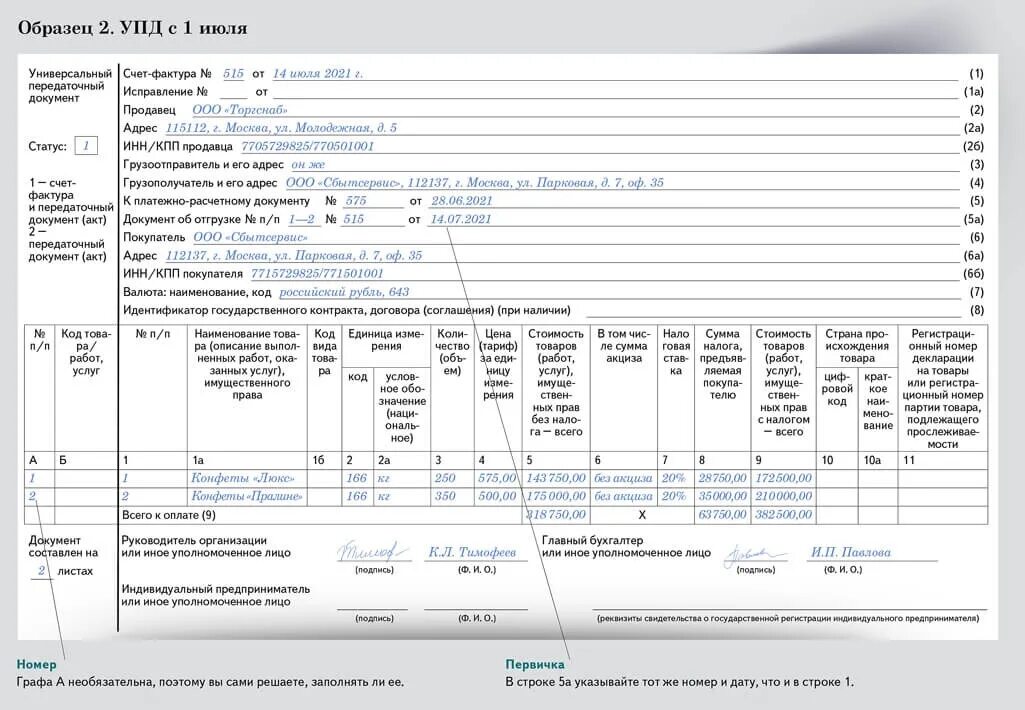 Упд изменения 2024. УПД 2021 С 01.07.2021. УПД новая форма с 01.07.2021. Форма УПД С 01 июля 2021. Новая форма УПД 2022.