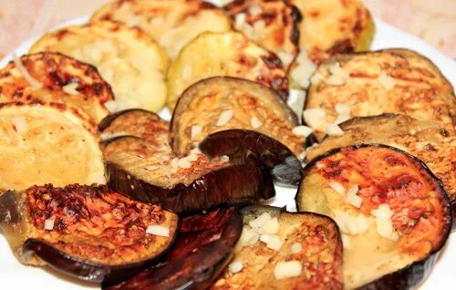 Запечь овощи в духовке вкусно кабачки баклажаны фото - Тоши Суши