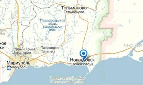 Новоазовск на карте