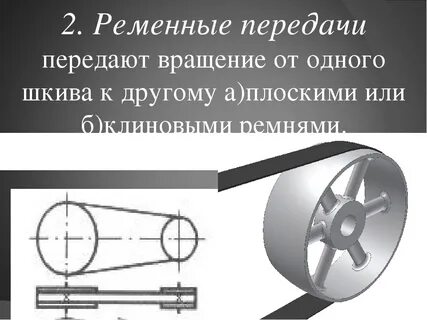 Диаметры шкивов ременных передач