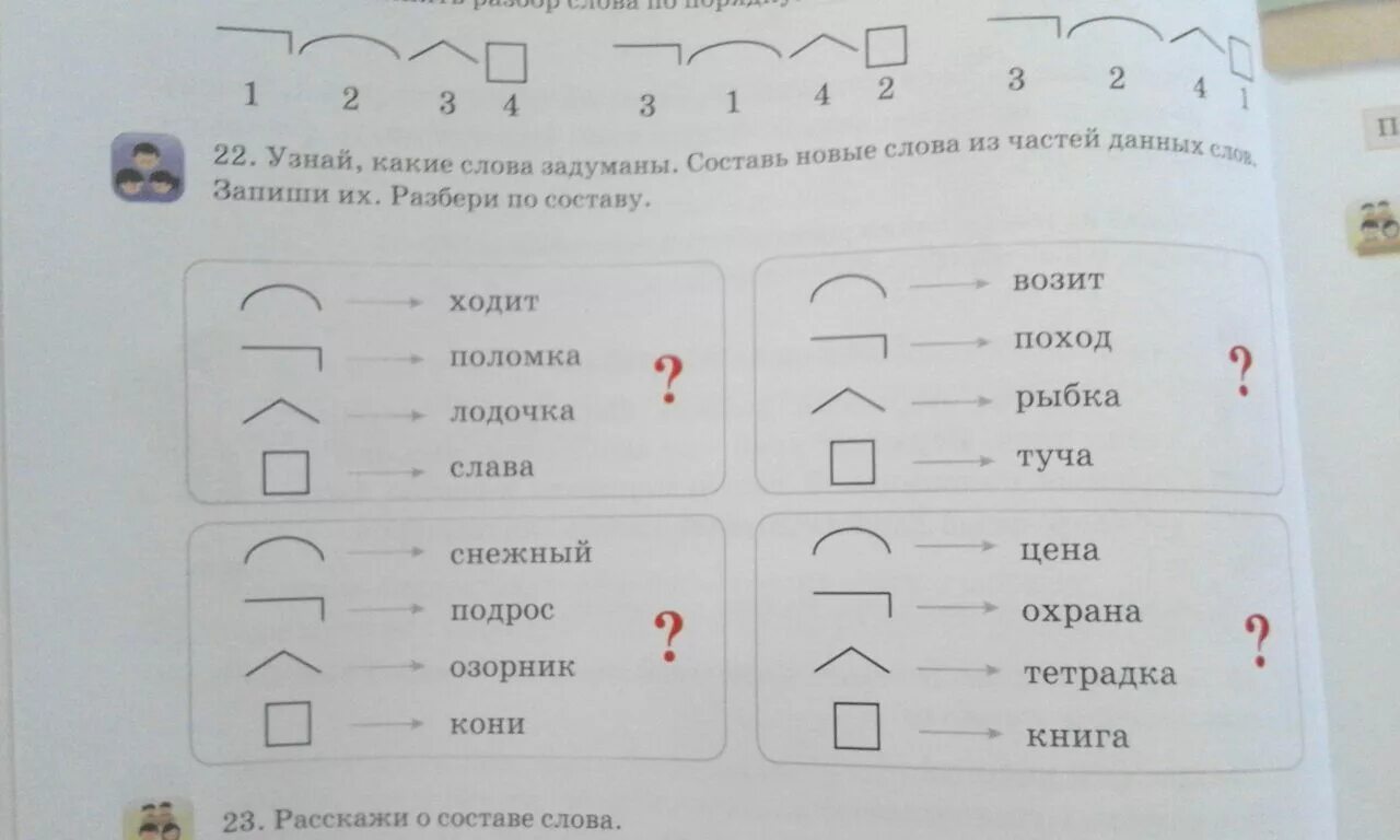 Составь слово корень суффикс окончание. Окончание в слове книга. Составь слово из частей данных слов запиши. Составь новые слова, запиши. Методика словолодочки.