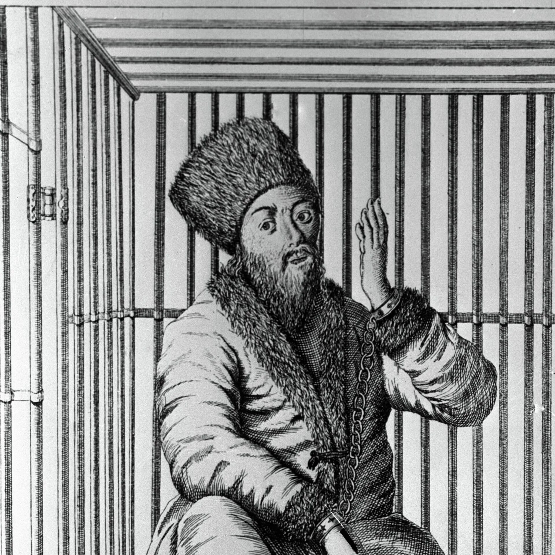 Пугачев в темнице историческое событие. Гравюра емельяна пугачева.