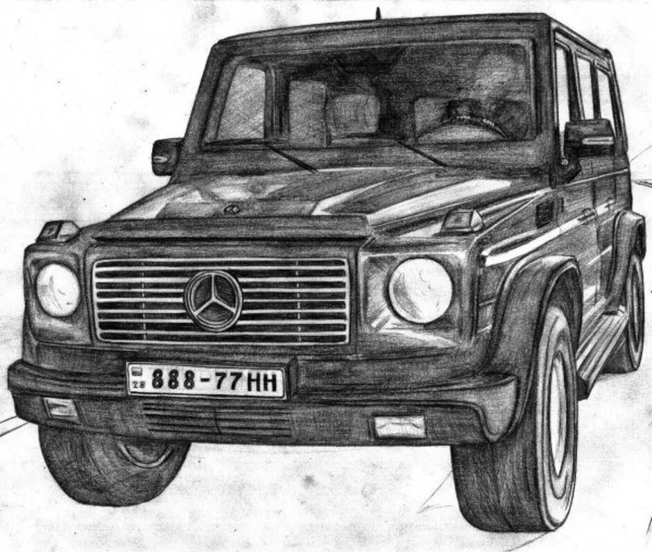 Mercedes Benz AMG g63 карандаш. Мерседес Гелендваген рисунок. Раскраска Мерседес Гелик g63. Нарисовать Гелик спереди. Легкий гелик