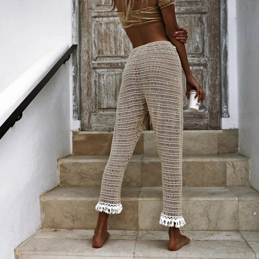 С чем носить ажурные брюки. Вязаные брюки. вязаные брюки женские. вязаные штаны женские.