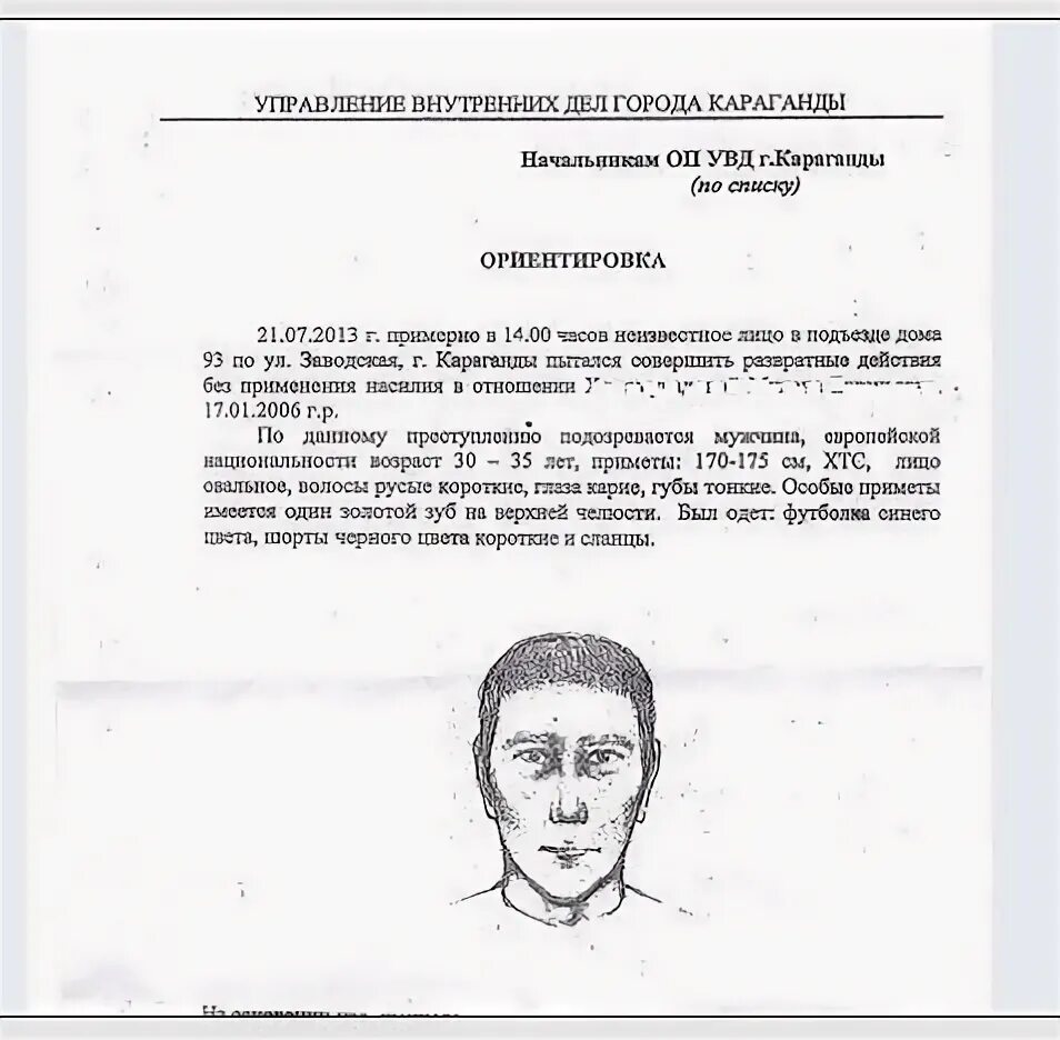 Структура ориентировки
