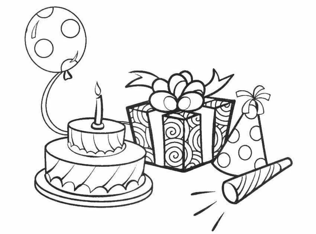 Какие рисунки можно нарисовать на день рождения. Раскраска "с днем рождения!". Раскраска торт на день рождения. Раскраскас днём рождения. Картинки с днём рождения раскраска.