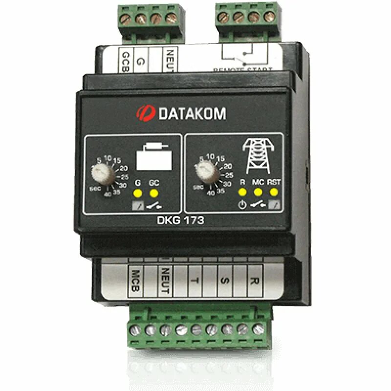 Datakom dkg-175 din Rail. Переключатель автоматический для dkg-173. Контроллер АВР для генератора с автозапуском.