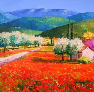 Пейзаж яркими красками