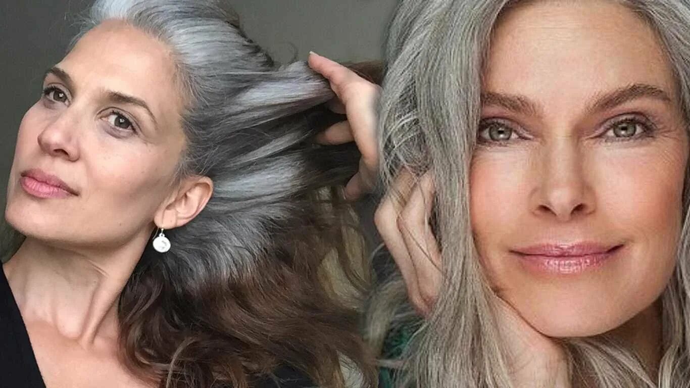 Дафна Хикс Grey hair. Седые волосы без желтизны