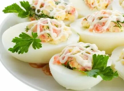 Холодные закуски из овощей и яиц