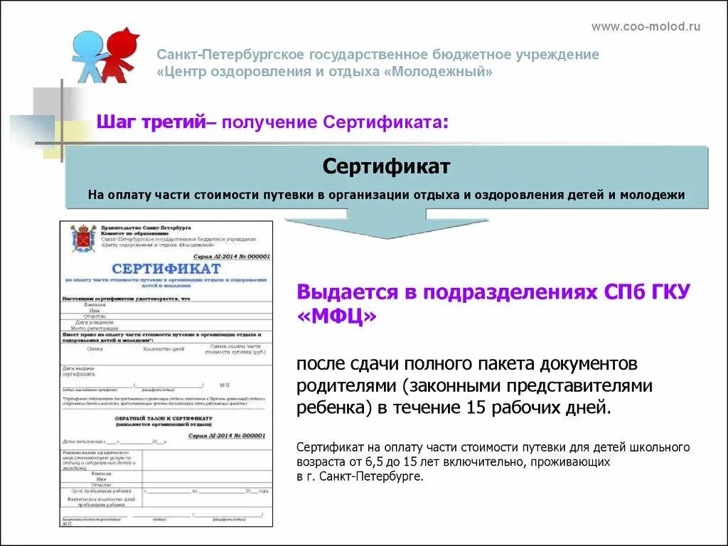 Заявление на оздоровление детей. Директор СПБ ГБУ центр оздоровления и отдыха молодежный. Заявление в цоо молодежный образец. Образец заявления в центр оздоровления и отдыха «молодежный». Сертификат в лагерь СПБ молодежный.