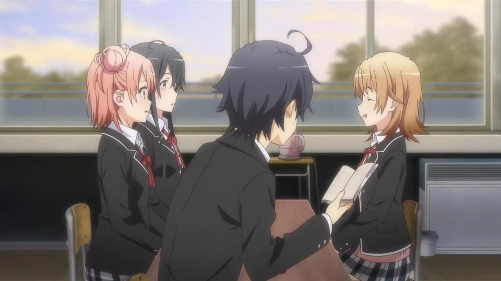 Мои розовые школьные дни сплошной обман. Орегайру аниме. oregairu 2 кадры. аниме моя школьная романтическая жизнь сплошной обман. oregairu zoku ova-2.