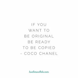To be original