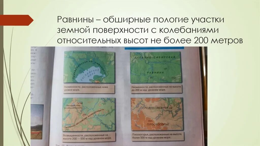 Как называются колебания земной поверхности. Равнины – обширные участки земной поверхности с разницей высот.. С колебанием относительных высот равнина. Равнины 200-500 метров над уровнем моря. Равнины – участки земной поверхности с переходом высот не более 200м..