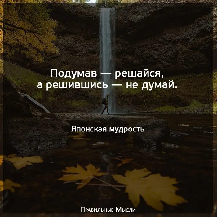 Решившись не думай. Цитата подумав решайся а решившись не думай. Решился не думай. Решаясь подумай решившись не думай. Японская мудрость.