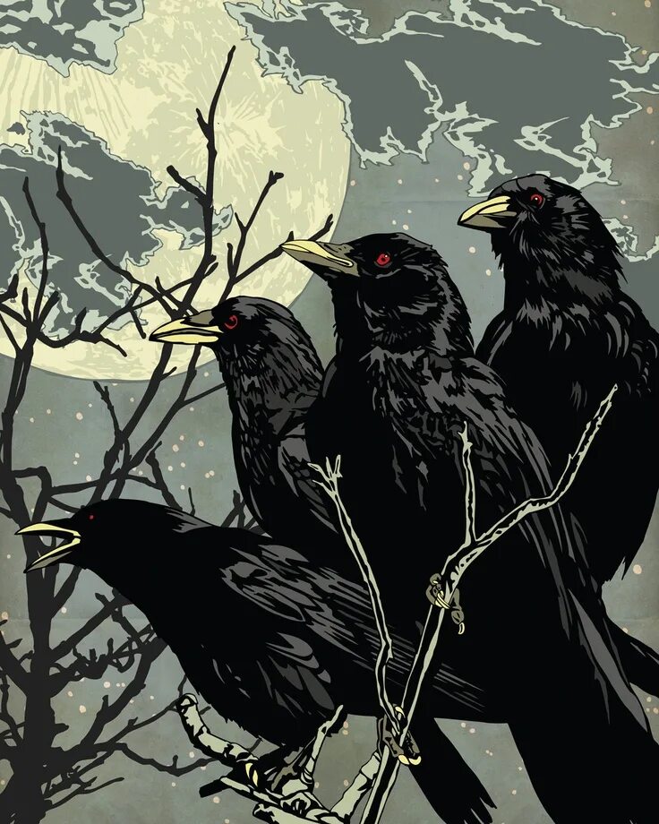 Night crows вороны. Вороны арт. Ворон. Ворон арты. Черный ворон арт.