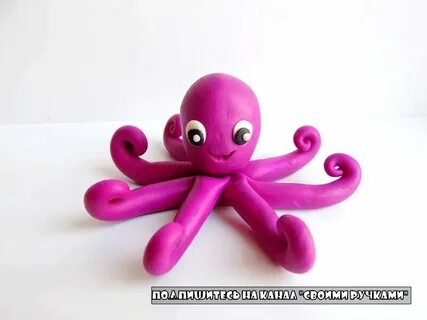 Лепка осьминога из пластилина